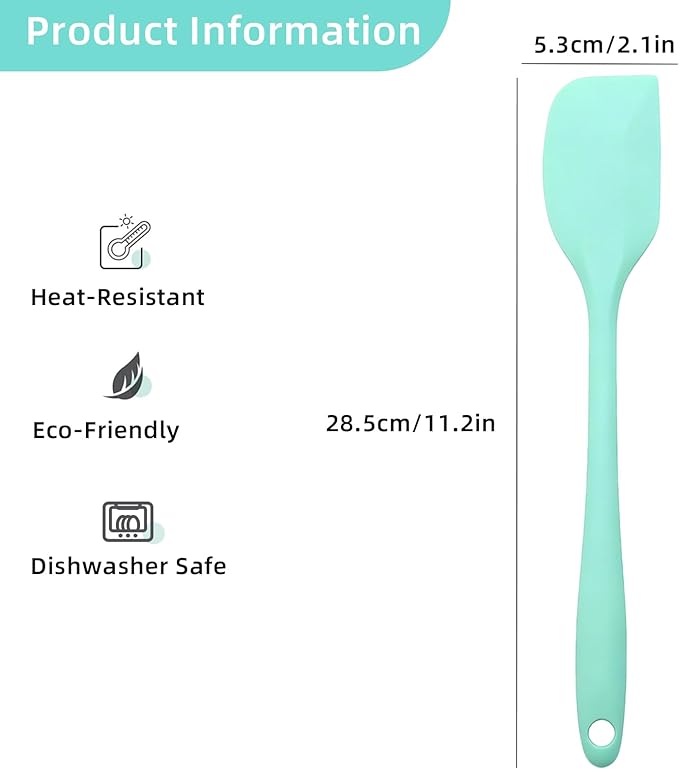 3 Pcs Silicone Spatula Set, Small Rubber Spatulas Silicone Heat Resistant Kitchen Tools for Flexible and Suitable for Kitchen Baking, Cooking, Stirring, and Scraping Seamless One Piece Design (3)