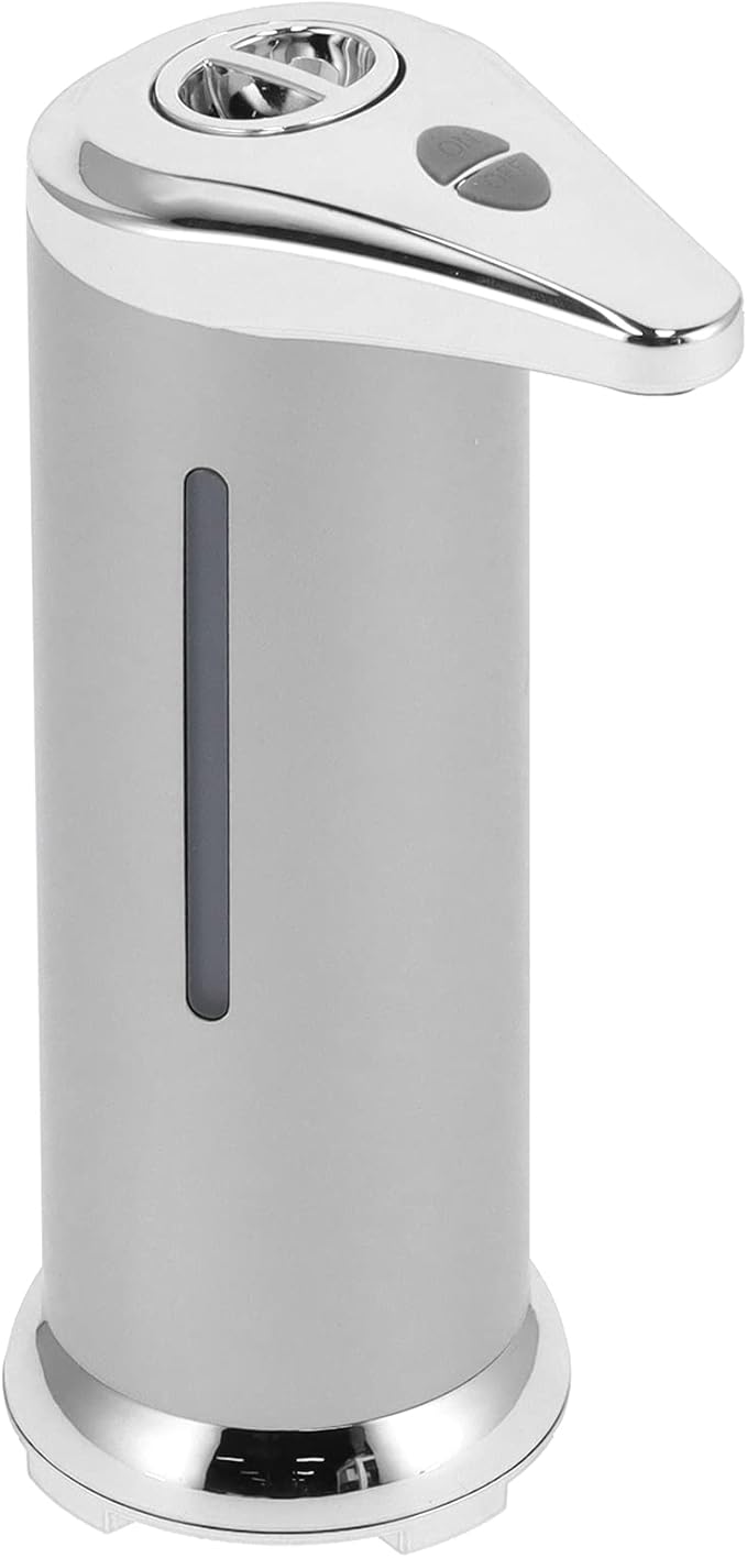 250ml Soap Dispenser, Automatic Soap Dispenser Touchless Touchless Hand Soap Dispenser for Home Bathroom Kitchen School Hotel (Silver)