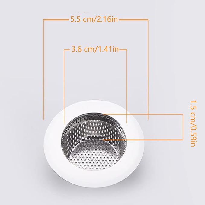 Drain Hair Catcher,Drain Stoper,Shower Drain Cover for Bathtub, Kitchen Sink Strainer, Stainless Steel Bathroom Sink, Drain Stopper with (4 PCS,2.1 in)