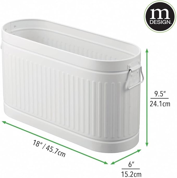 Large Steel Free Standing Toilet Paper Organizer, White