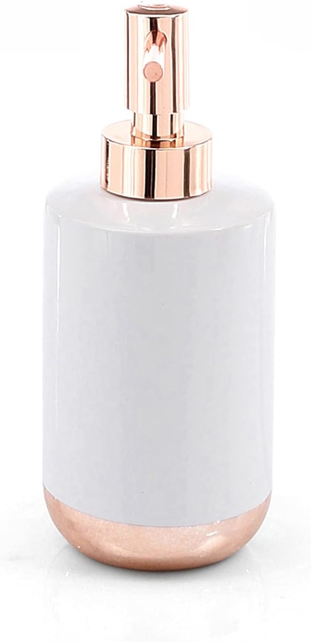 Gedy G-Rita, Dimensions and Weight: 17 x 7 x 7 cm & 0.23 kg, Ceramic Bathroom Soap Dispenser, White Finish, R&S Design, 2 Year Warranty, Unica
