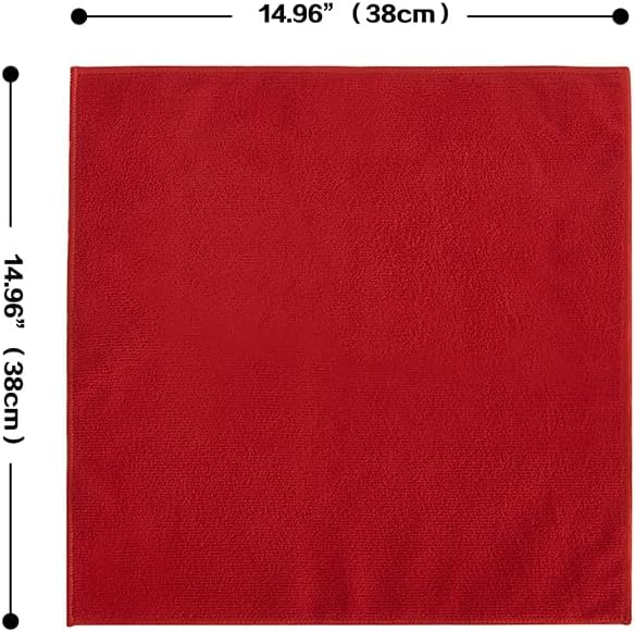 8 Pack Cleaning Cloths, Reusable Microfiber Cloth, Nanoscale Cleaning Cloth Lint Free Cloth Easy Clean Mixed [red+Green]