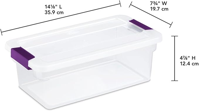 36-Pack ClearView Latch Box, Stackable Storage Organizer Bins for Home, 6 Quart