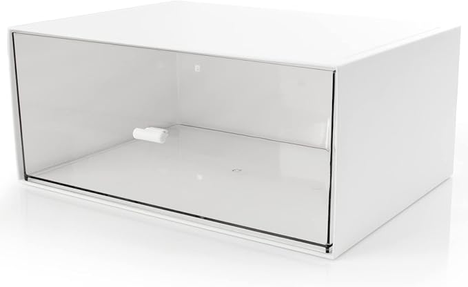 Desk Drawer Organizer, Stackable Storage Drawers, Plastic White Desk Organizers Great for Makeup Storage Bathroom Organization Accessories Etc