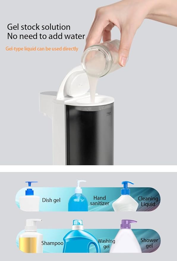 Automatic Soap Dispenser Touchless Dish Soap Dispenser 13.5oz/400ml with Infrared Sensor Type-C Rechargeable Liquid Dispenser for Bathroom and Kitchen