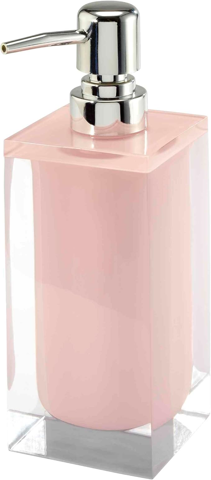 Izod - Bathroom Set, 4pc Resin Countertop Accessories, Modern Home Decor, Dorm Room Essentials (Marina Collection, Pink)