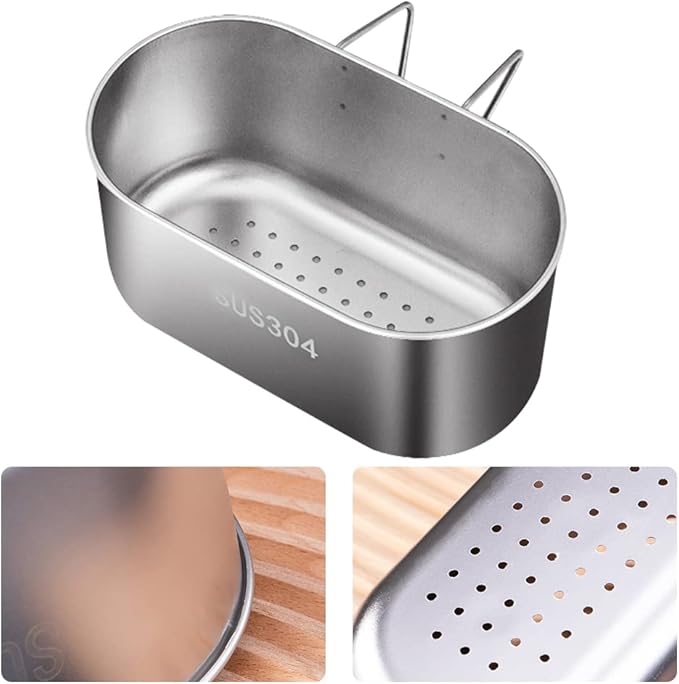 Stainless Steel Sink Drain Strainer Basket, Kitchen Food Catcher Sink Strainer Basket