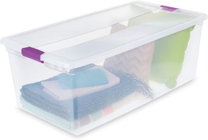 16-Pack 110 Quart ClearView Latch Box