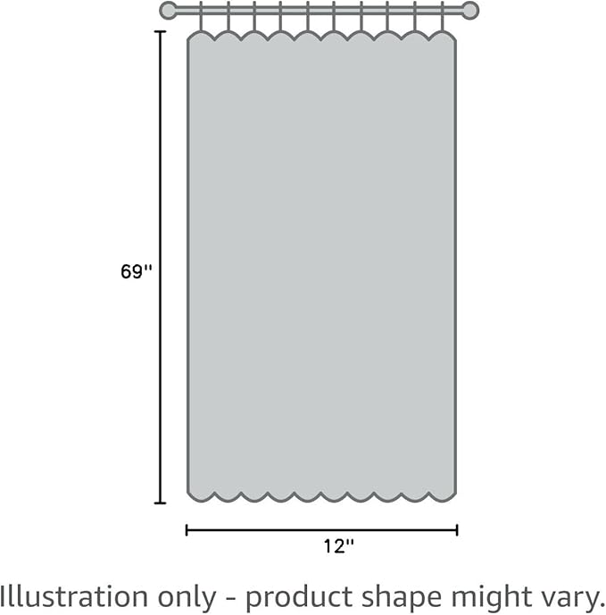 RYB HOME Sidelight Door Curtains, Thermal Insulated Linen Blend Window Curtains Full Privacy Assured Small Shade for Side/Patio Glass/Front/French Door, W12 x L69 inch, 1 Panel, White