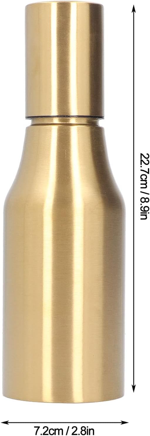 Atyhao Stainless Steel Oil Dispenser, Leak Proof Kitchen Olive Oil Decanter Stainless Steel 500ML for Restaurants for Parties for Homes(gold)