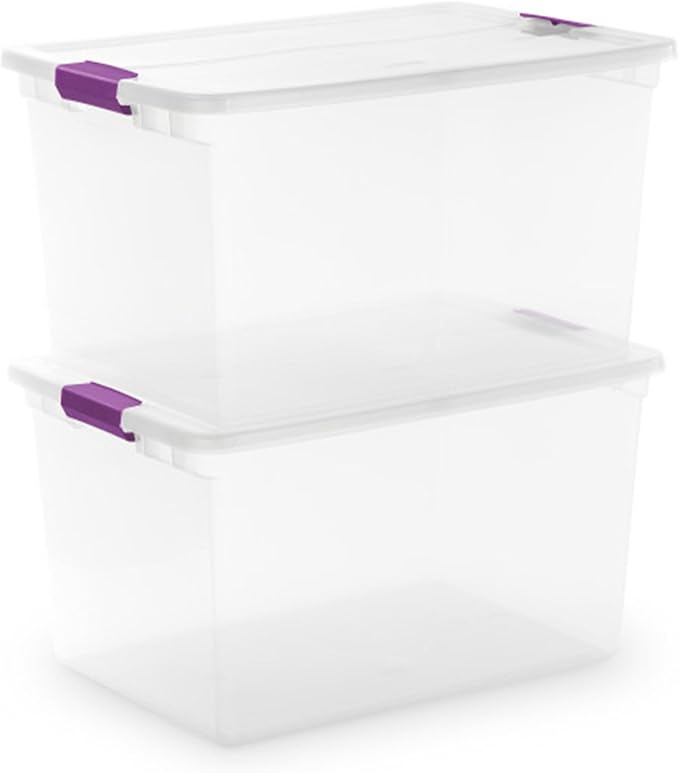 18-Pack 66 Quart ClearView Latch Box