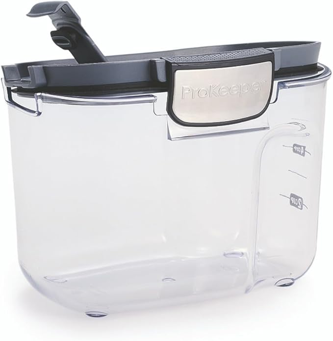 Progressive International ProKeeper+ Clear Plastic Airtight Food Baker's Kitchen Storage Organization Container Canister Set with Magnetic Accessories, 2- Piece Set (Specialty Sugar 1.5-Quart)