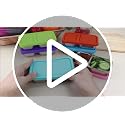 2 compartment Reusable Kid Lunch Snack Containers with Silicone Lid