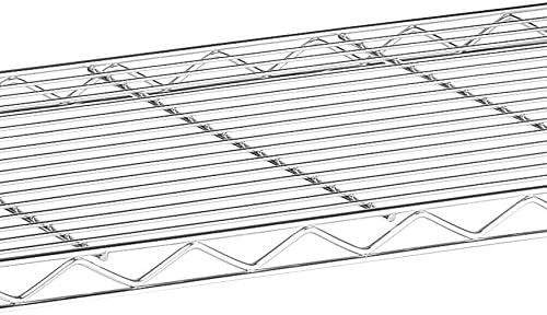 2-Wire Shelving Unit, Metal Storage Shelves, Stacking Shelf with Basket