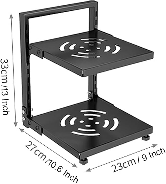 Pots and Pans Organizer for Cabinet Black Adjustable 2 Tier Pot Organizer Rack
