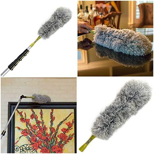 DOCA Telescoping Pole 7-30 Ft - Extension Pole for Cleaning, Feather Duster, Window Washing Kit, Paint Roller, Window Squeegee - High Reach Extendable Kit for Indoor & Outdoor - Feather Duster