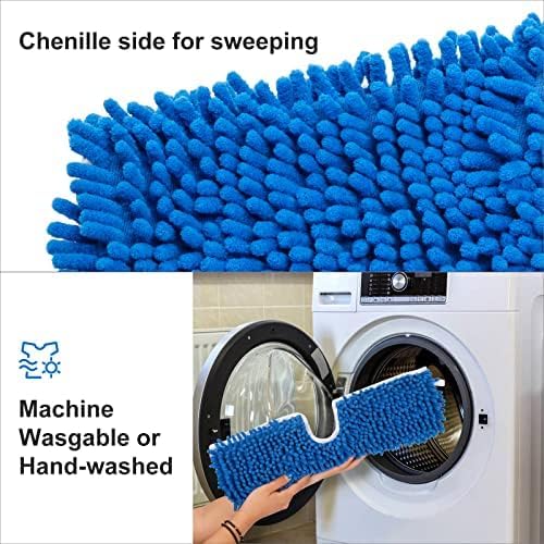 2 Pack Thicken Mop Refills Head Compatible for O Ceda Dual Action Flip System, Microfiber Mop Head Replacements for Dry Wet Use, Machine Washable Double Sided Surfaces