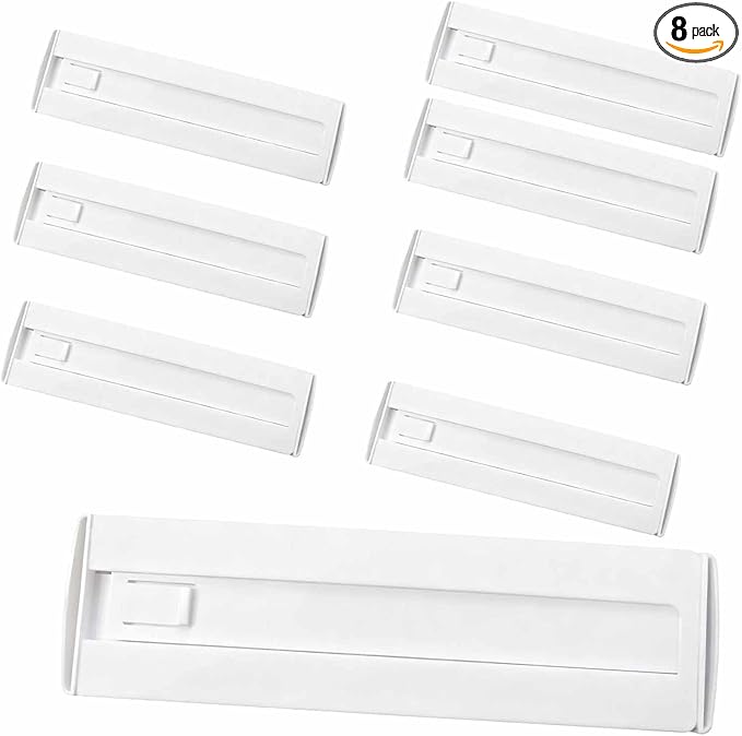 8 Pcs Drawer Dividers for Clothes, 8, white‌