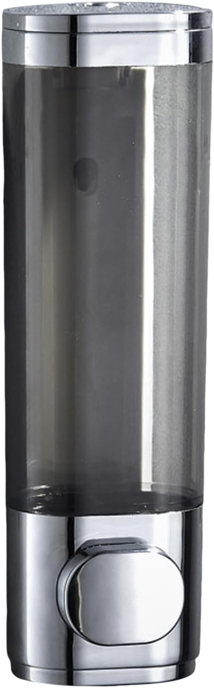 Soap Dispensers 300ML ABS Plastic Drill Free with A dhesive or Wall Mount with Screws Liquid Hand Soap Dispenser for Bathroom or Kitchen (Silver)