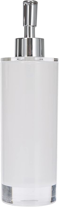 Excelsa Soap Dispenser, Polystyrol White, 6.5 x 6.5 x 22 cm