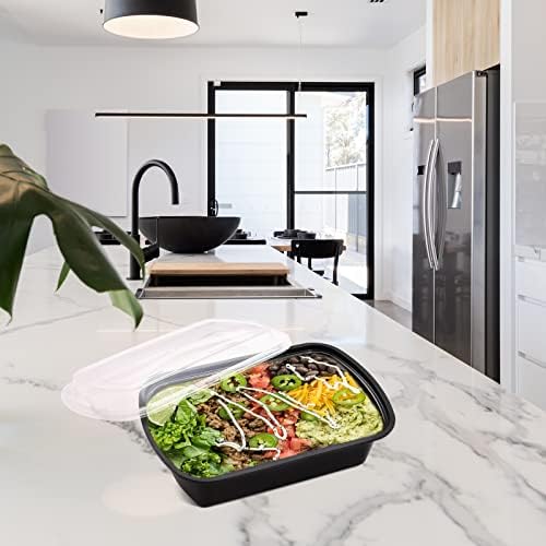 38oz Meal Prep Containers, Extra Large &Thick Food Storage Containers with Lids, Reusable Plastic,Disposable Bento Box,Stackable,Microwave/Freezer/Dishwasher Safe, BPA Free (30Pack)