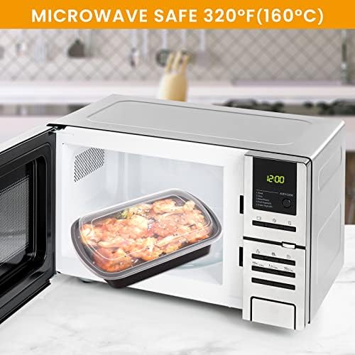 38oz Meal Prep Containers, Extra Large &Thick Food Storage Containers with Lids, Reusable Plastic,Disposable Bento Box,Stackable,Microwave/Freezer/Dishwasher Safe, BPA Free (30Pack)