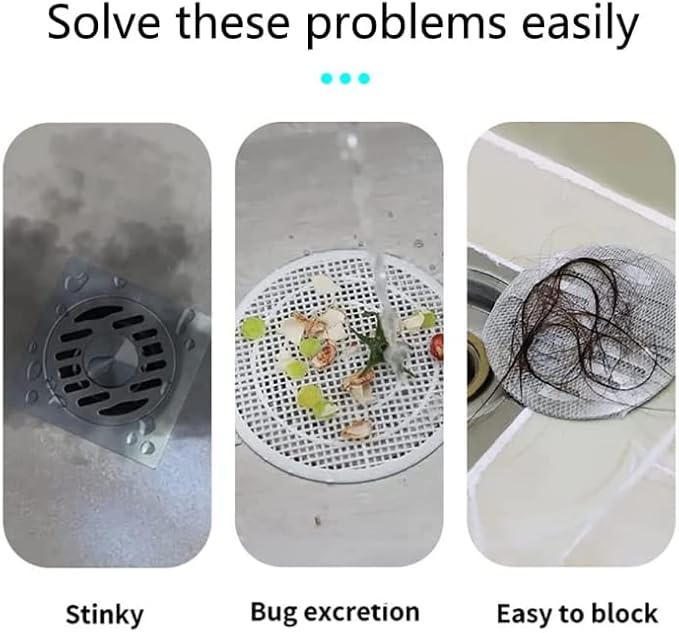 Silicone Tub Stopper Floor Drain Cover,2 Pieces Sewer Anti-Odor Mat Deodorizing Drain Plugs for Kitchen,Bathroom and Laundry(6x6 inch) Grey
