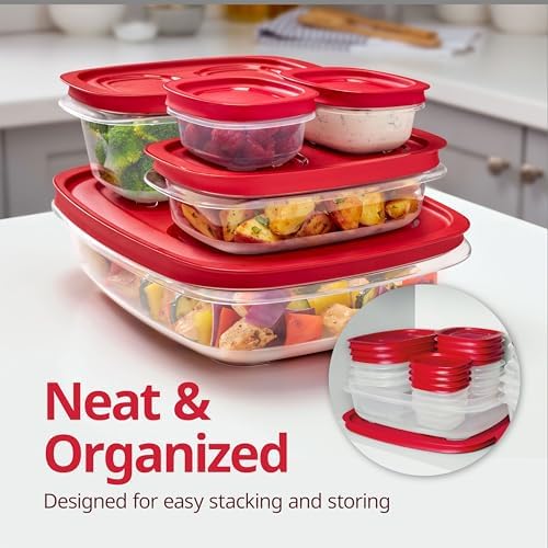 EasyStore Containers, 44-Piece Set, Food Storage Containers with Lids