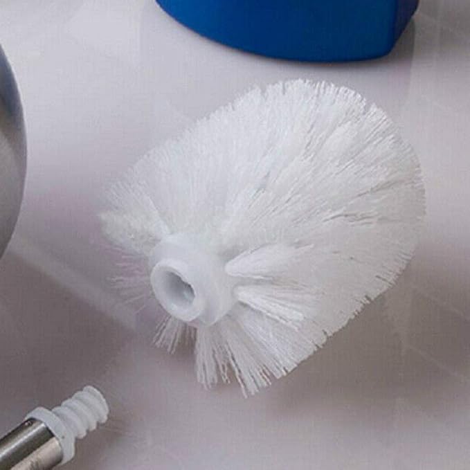 Faddare 2pcs Toilet Brush Replacement Head, Plastic Replacement Toilet Bowl Brush Head, Universal Round Ball Shaped Toilet Brushes Heads Bathroom Brush Cleaners Bathroom Cleaning Tool(White)