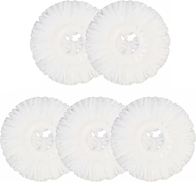 Mop Head for Hurricane Spin Mop Microfiber Mop Head Refills Round Mop Pads Mop Refill 5 Pack