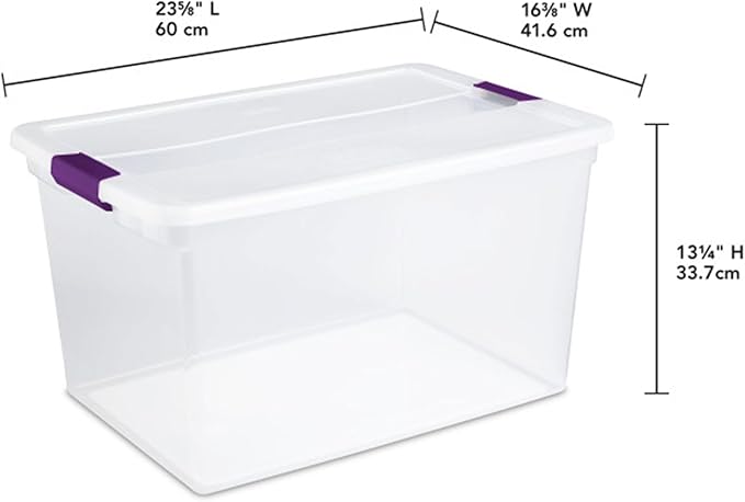 18-Pack 66 Quart ClearView Latch Box
