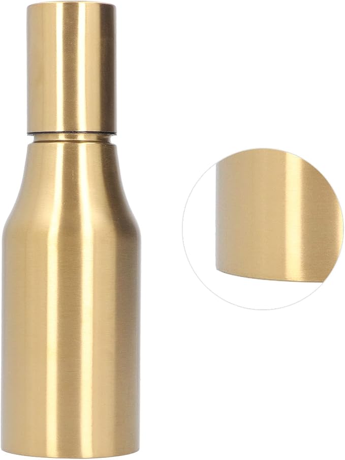 Atyhao Stainless Steel Oil Dispenser, Leak Proof Kitchen Olive Oil Decanter Stainless Steel 500ML for Restaurants for Parties for Homes(gold)