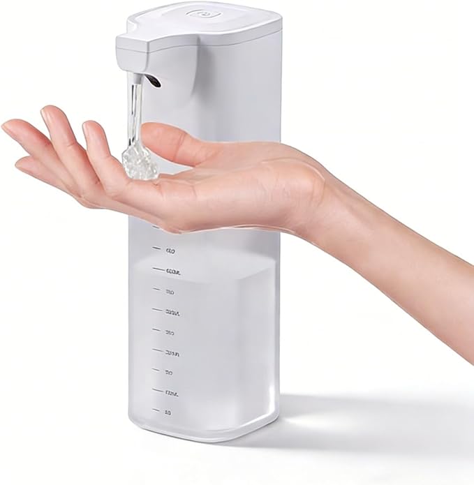 Automatic Liquid Soap Dispenser,Touchless Soap Dispenser 4-Level Adjustable Electric,Auto Bathroom Kitchen Hand Soap Dispenser,18.6oz/550ml,Wall Mounted,Rechargeable