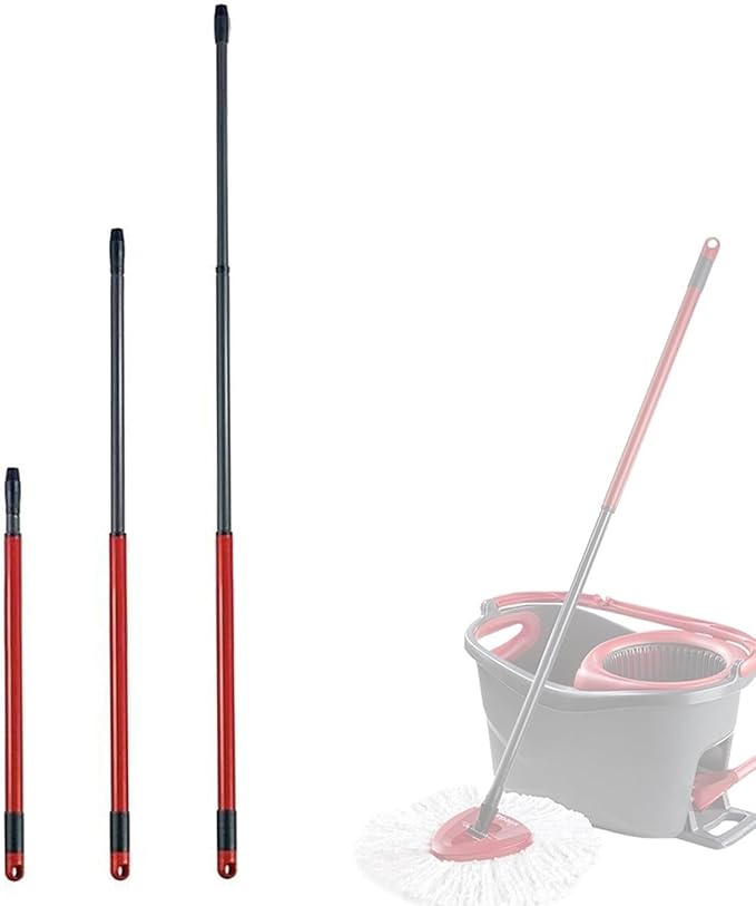 3 Section Telescopic Handle for O-Cedar EasyWring Microfiber Spin Mop Bucket Floor Cleaning System, 22 Inch to 48 Inch Stainless Steel Mop Head Handle