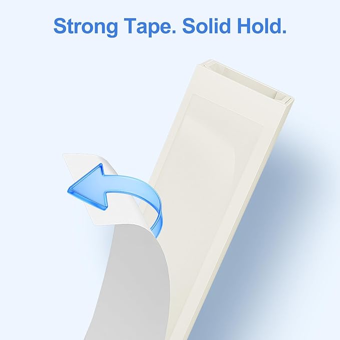 Yecaye Cord Hider, 113in Medium Cord Covers for Wires on Wall, Cord Organizer for 2-3 Wires, Easy Install Cable Management Kit, TV Cable Hider for Home Office, W0.95in H0.55in, Beige