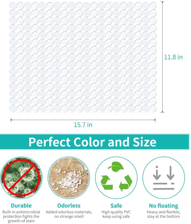 Bligli 2-Pack Kitchen Sink Mat: PVC Adjustable Sink Protector | Sink liner Pad | Dish Drying Mats, Easy to Clean & DIY Cut | 15.7 x 11.8 inch (Clear)