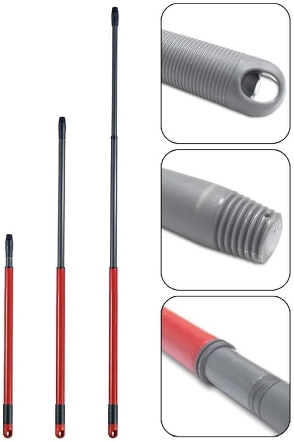3 Section Telescopic Handle for O-Cedar EasyWring Microfiber Spin Mop Bucket Floor Cleaning System, 22 Inch to 48 Inch Stainless Steel Mop Head Handle