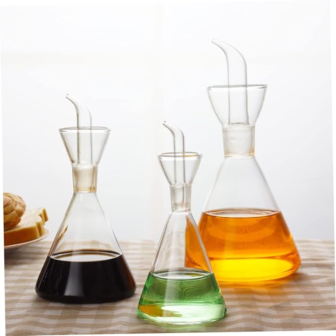Alipis Olive Oil Dispenser Bottle 17Oz Glass Oil Control Pot with Drip-Free Pour Spout for Kitchen Cooking and Table Use Precise Pouring Design