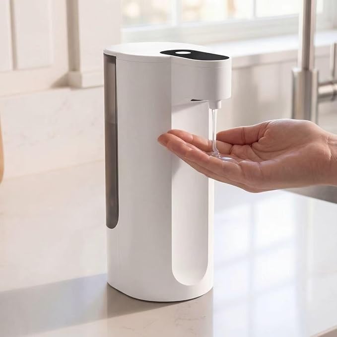 Automatic Soap Dispenser Touchless Dish Soap Dispenser 13.5oz/400ml with Infrared Sensor Type-C Rechargeable Liquid Dispenser for Bathroom and Kitchen