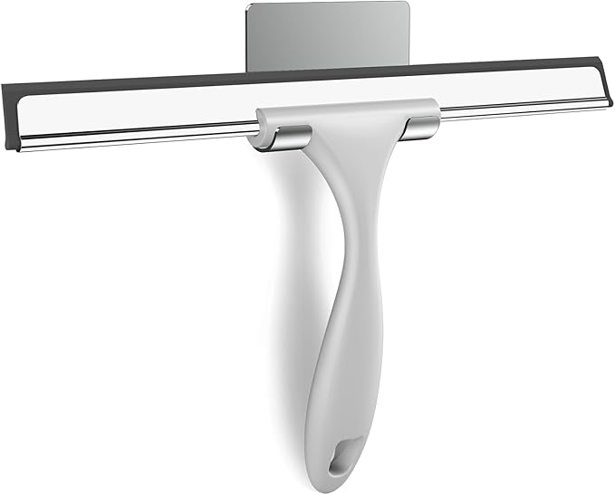 SetSail Shower Squeegee for Glass Doors All-Purpose Squeegee for Shower Glass Door Heavy Duty Window Squeegee with Hook for Car Window Cleaning 12 Inches