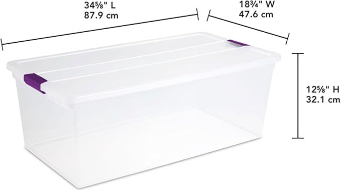 16-Pack 110 Quart ClearView Latch Box