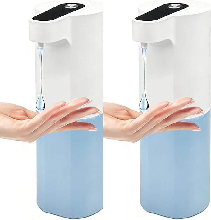 Automatic Soap Dispenser Touchless, Liquid & Foaming Soap Dispensers, USB Rechargeable Smart Hand Soap Dispenser, 3-Level Adjustable, 12.2oz/360ml (2 Pcs Gel Set White)