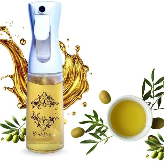250ml Glass Olive Oil Sprayer for Cooking – Fine Mist Refillable Oil Dispenser Bottle for Air Fryer, Baking, Grilling & Salad – Premium Food-Grade Kitchen Gadget for Healthy Cooking