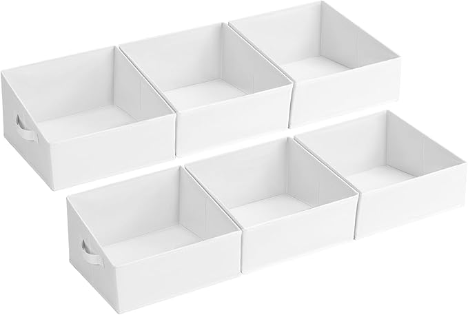 Closet Storage Bins 6 Pack, Fabric Trapezoid Organizer Bin