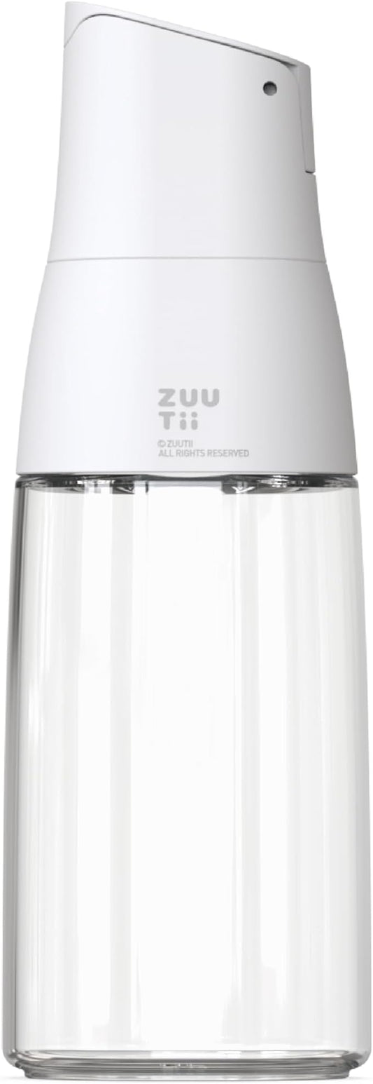 Zuutii Olive Oil Dispenser - Drip Free Spout, Glass Bottle for Kitchen, Cooking Oil & Vinegar Dispenser, Soy Sauce Container, Yukon White