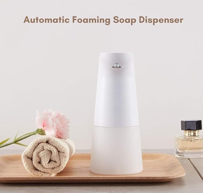 Touchless Automatic Foaming Soap Pump Dispenser Sensor Liquid Soap Dispenser Hand Sanitizer Automatic Foaming Soap Dispenser Hand Free Automatic Kitchen Dispenser Battery Operated 8.45 fl oz.