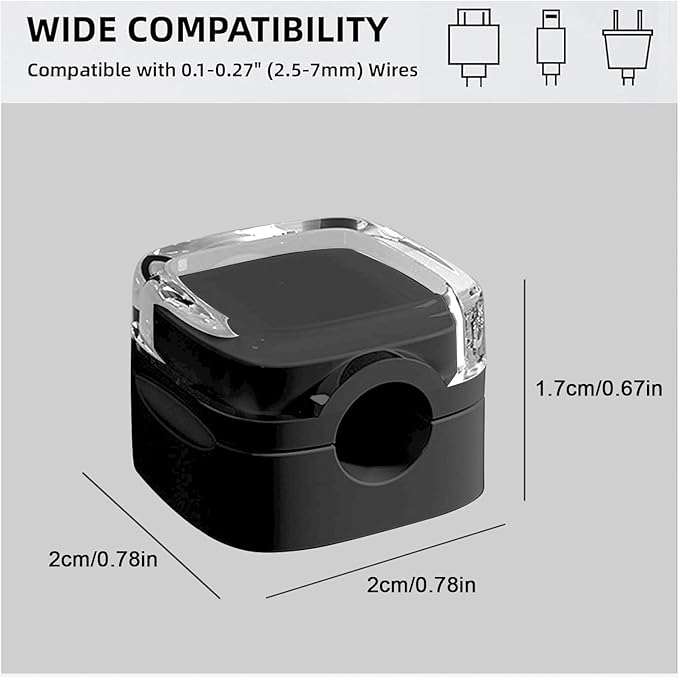IFNOW 6 Pack Magnetic Cable Clips Cord Organizer Black Self Adhesive Cord Holder Under Desk Cable Management for Home, Office, Car,Desk, Nightstand