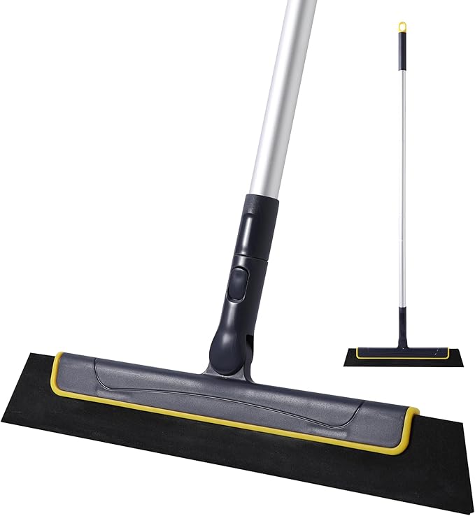 Yocada Floor Squeegee - 6.5ft, EVA Blade - Tile, Pet Hair, Marble Cleaning