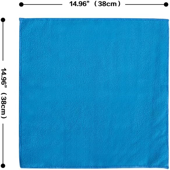 16 Pack Cleaning Cloths, Reusable Microfiber Cloth, Nanoscale Cleaning Cloth Lint Free Cloth Easy Clean Mixed [Blue+Orange+red+Green]