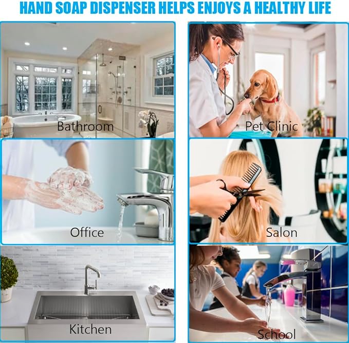 Single Wall Mounted Hand Soap Dispenser, 13.5oz/400ml Black Shower Pump, Clear Refillable Liquid Lotion Soap Dispenser, Gel Container Shower Pump Dispenser and Organizer for Bathroom Kitchen